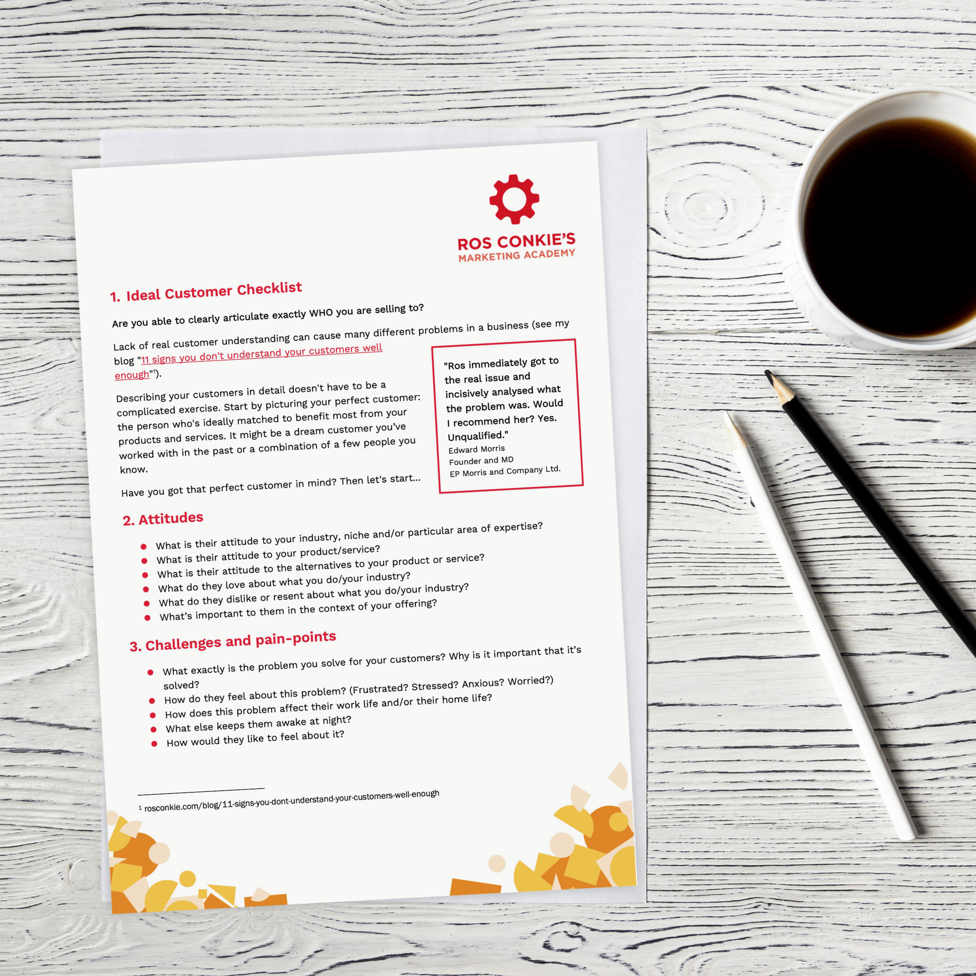 Checklist: ideal customer persona Checklist: ideal customer persona